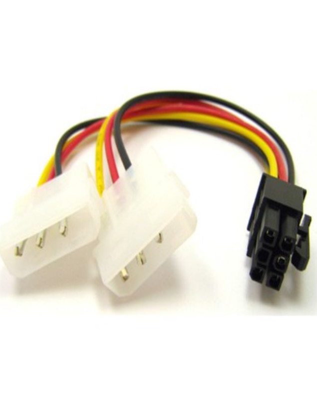 Oem Pcı E VGA Power Kablo 6 Pin To 2X4 Pin Molex Kablo