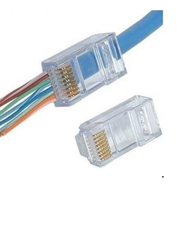 CAT6 JACK JAK EZRJ45 RJ45 DELİKLİ KONNEKTÖR 100LÜ PK YENİ NESİL